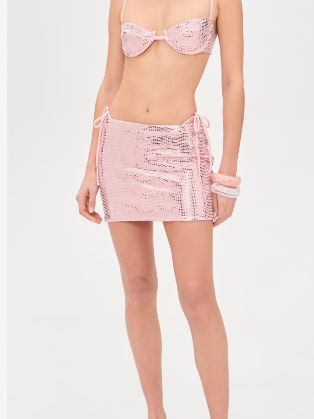 Peixoto Sequin Mini Skirt in Renaissance Rose